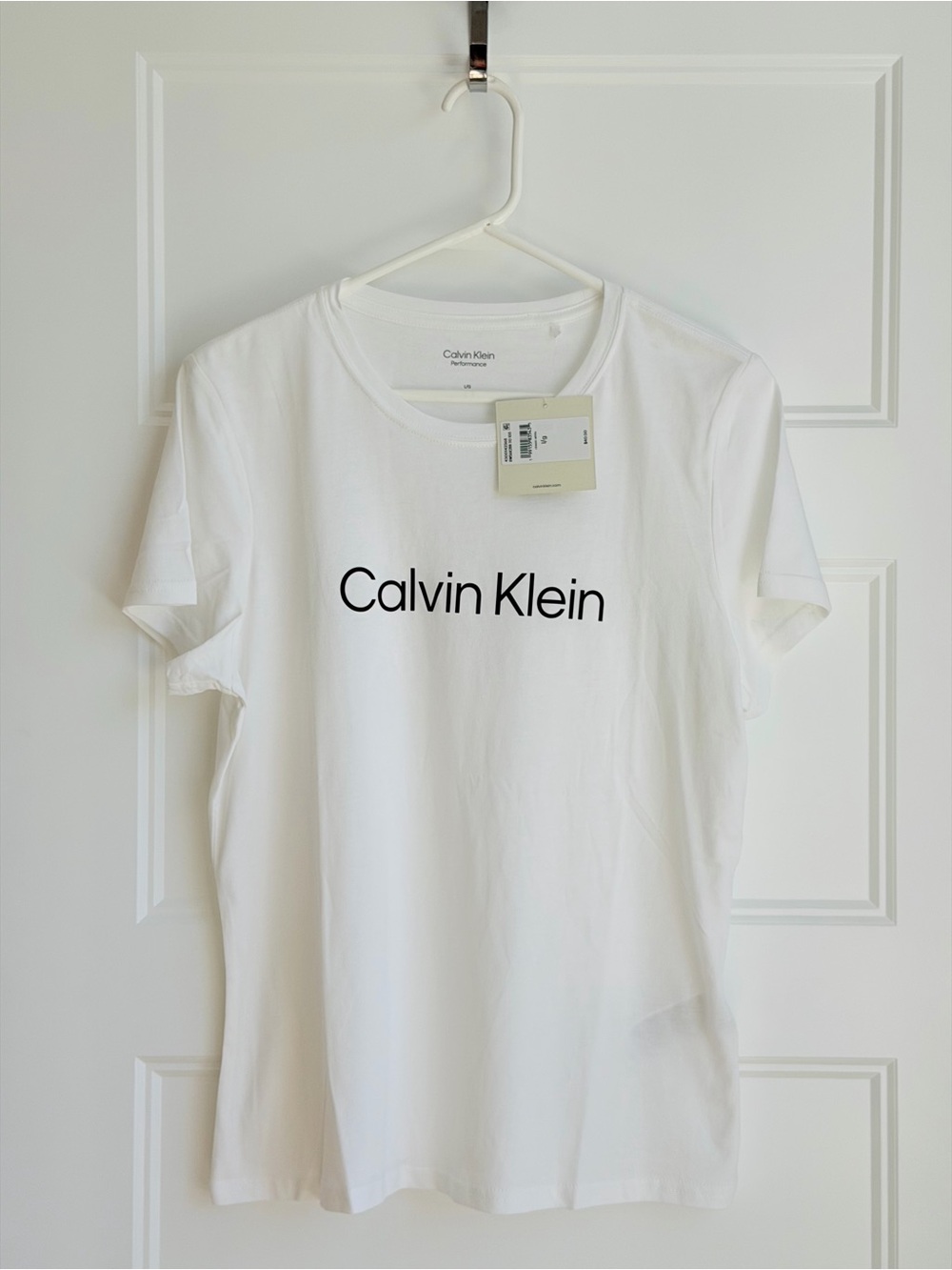 Calvin Klein Performance White Short Sleeve Logo Tee